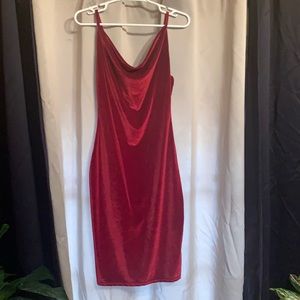 Wine colored velvet Dress